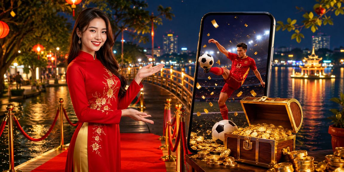 Người hâm mộ bóng đá tại Hà Nội mặc áo dài theo dõi kèo thể thao trực tiếp trên nền tảng cá cược 1580