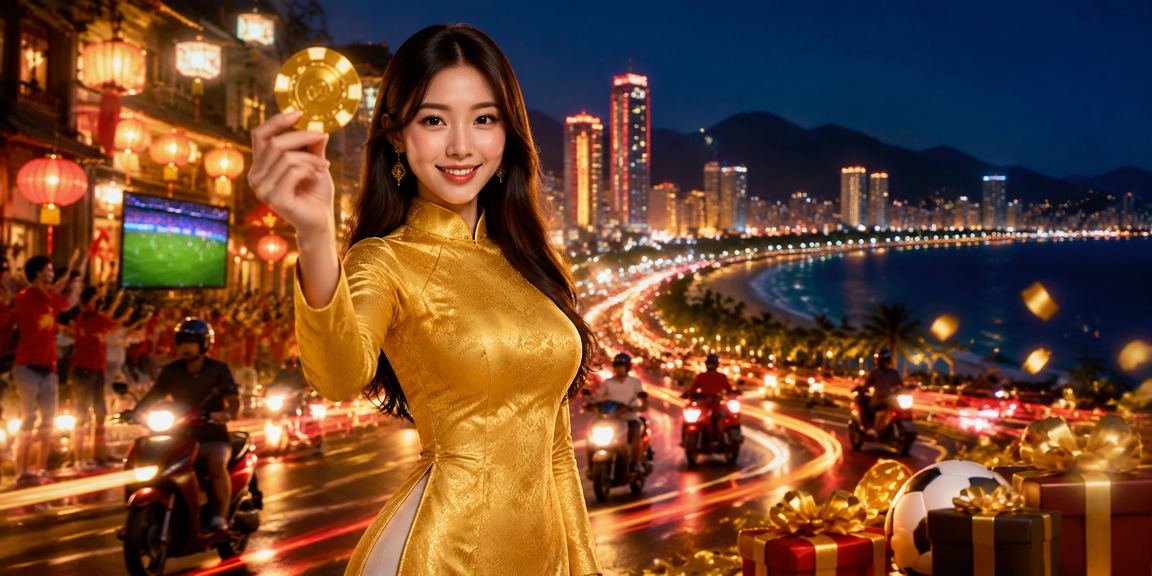 Người phụ nữ mặc áo dài tại Nha Trang đăng nhập tài khoản casino trực tuyến trên smartphone